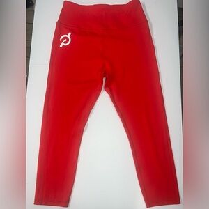 Like New Peloton United London Capri Leggings. Size Medium. Red/orange